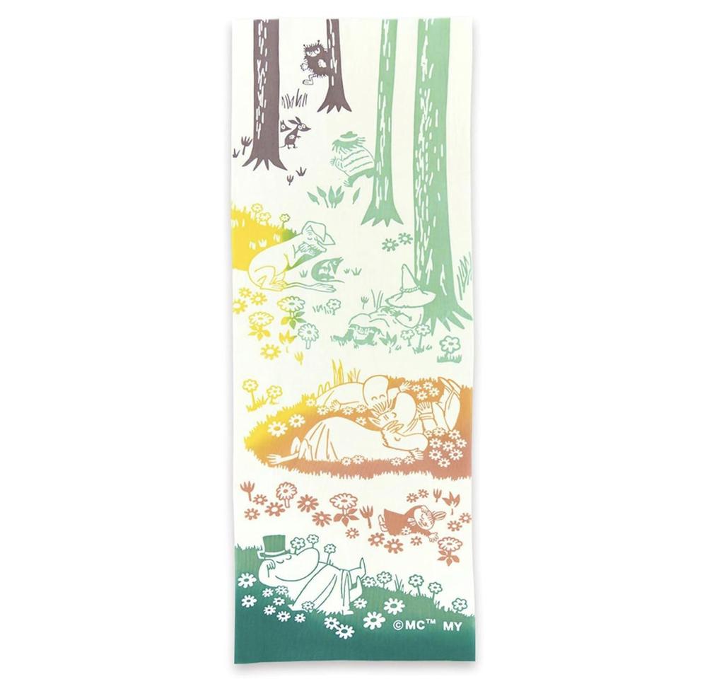 Momin Mumin Miyamoto Tenugui Towel Tapestry Chusen Dyed Naptime