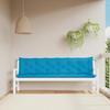 VidaXL Set of 2 Garden Bench Cushions, Bench Cover with Tie Strings, Waterproof Outdoor Cushion, Blue 361739