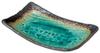 Handmade Green Rectangular Plate X X Setomonohonpo Pottery Plate [26 16.5 4.5cm]