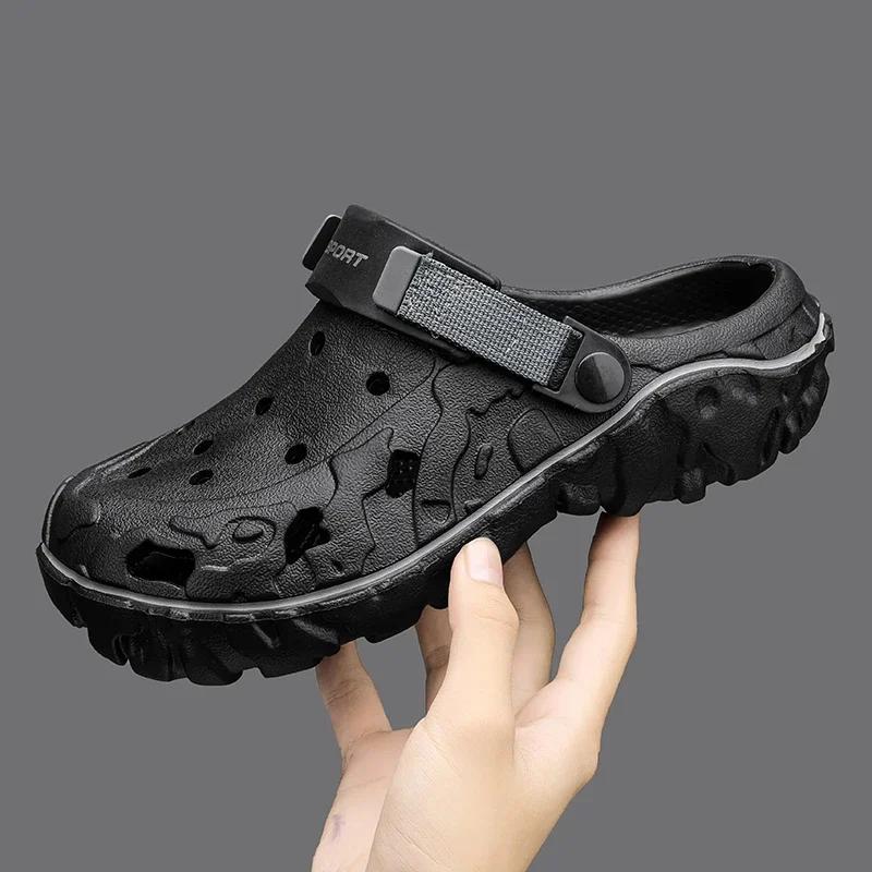 Summer Men Sandals Sell Outdoor Garden Clogs Hole Shoes Male Casual Shoes Water Shoes Comfort Home Soft Slippers