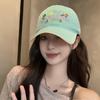 Korean Niche Flower Embroidered Baseball Hat Women's New Wide-brim Baseball Cap Showing Off Their Faces Soft Top Hat Trendy