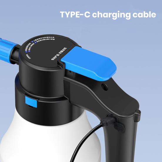 1.5L Electric Foam Sprayer High Pressure Car Wash Water Can 30min Continue Using