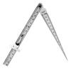 Feeler Gauge Stainless Steel Gap Gauge Depth Ruler Taper Welding Gauge Tapered Ruler Measuring Tool