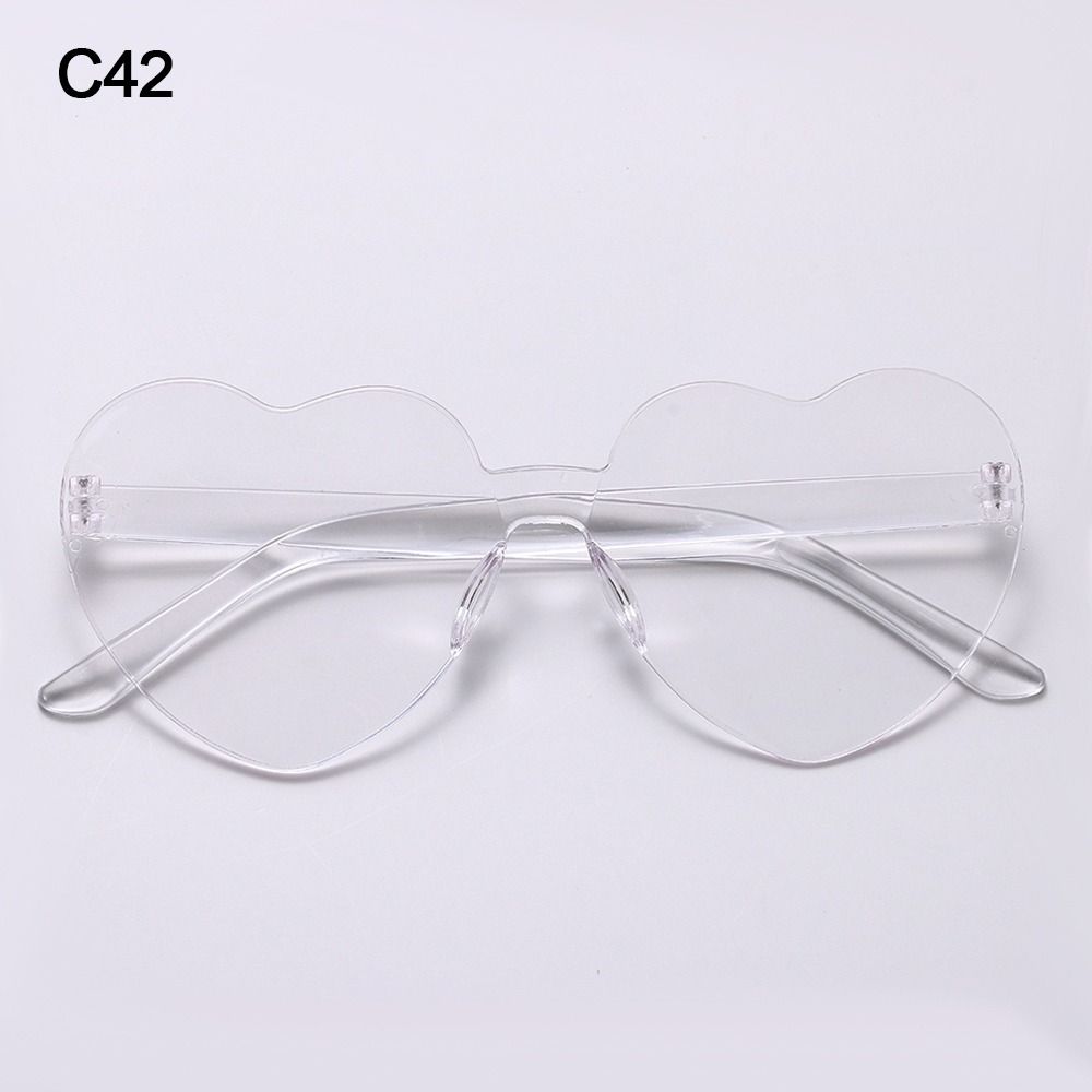 Adults Colorful Candy Color Party Sun Glasses Shades Heart Glasses Heart-shaped Sunglasses