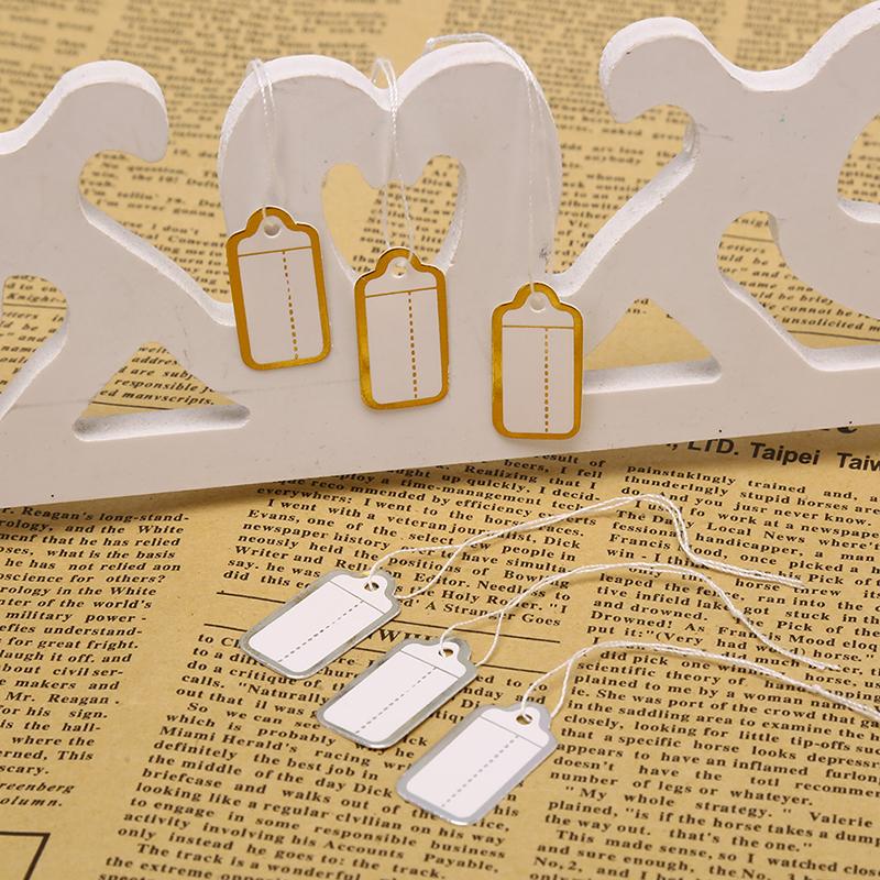 200Pcs Price Label Tags Jewelry Price Label Paper Cards Rectangular Blank Tag