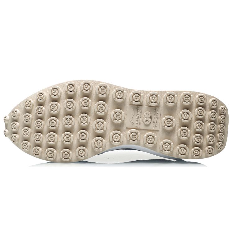 Li Ning Fang Yuan Shock Absorbing Non-Slip Durable Lightweight Low-Top Running Shoes Women Sneaker White Light-Blue AGCR034-2