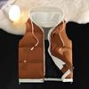 Down Cotton Vest Male Autumn Winter Middle School Students Loose Fashion Trend Thickened Waistcoat Cotton-padded Jacket