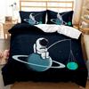 Astronaut Duvet Cover Set, Space Bedding Set for Kids Boys, Sky Galaxy Themed Comforter Cover, Queen/King/Twin Size Quilt Cover