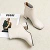 Women's Ankle Boots Beige Booties Elegant Female Short Shoes Winter 2024 On Promotion New In Large Size Warm Footwear Spring Hot