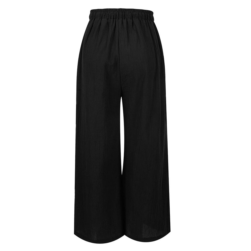 3XL 5XL Plus Size High Waist Long Pants for Women Clothing 2024 Summer Solid Casual Wide Leg Trousers Fashion Korean Female PANT