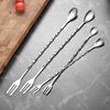 Yousheng Stainless Steel Cocktail Mixing Spoons Bar Spoon Long Stirring Spoon Drink Stirrers for Tea Coffee Ice Cream Juice
