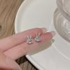 S925 Silver Rabbit Earrings: Simple, Cute, Luxury with Zircon Sparkle - Versatile and Elegant Ear Jewelry.