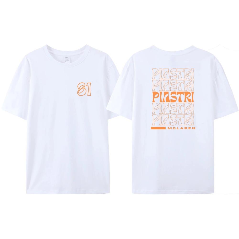 2024 New 81 Letter Racing Men's T-Shirt Cotton F-1 Oscar Piastri 81 Print F Racing 1 Fan Women's Harajuku Piastri 81Casual Tee