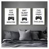 Black and White Posters, Teenage Boy Bedroom Decoration, Game Quotes, Art Canvases, Painting Pictures, Game Room Wall Decoration