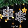 Christmas Xmas Tree Decoration Creative DIY Acrylic Hanging Ornaments Pendants Snowflake Snowman