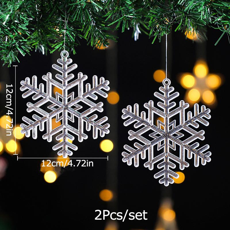 Christmas Xmas Tree Decoration Creative DIY Acrylic Hanging Ornaments Pendants Snowflake Snowman