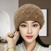 Autumn And Winter Hat Female New Fashion Versatile Wool Cap Big Head Circumference Stacked Cap Thickened Warm Knitted Hat