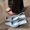 High Heels for Women 2025 New Summer Design French Sandals Temperament Single Shoes