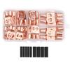 60Pcs Copper Wire Lugs Battery Cable Lugs Ring Terminals Connectors with 80Pcs Heat Shrink Tubing Assortment Kit 60Pcs