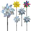 Reflective Bird Repellent Pinwheel Lightweight Bird Control Wind Spinner Garden Decoration Outdoor Windmill Ornament for Protecting Roof Orchard Yard