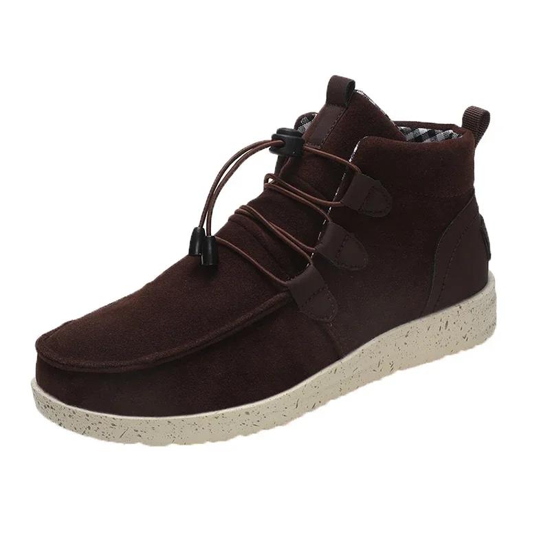 Fashion 2024 Autumn Winter Women Ankle Boots Casual Round Toes Lace Up Patchwork Leather Ladies Flat Heels Short Boots Plus Size 35-43