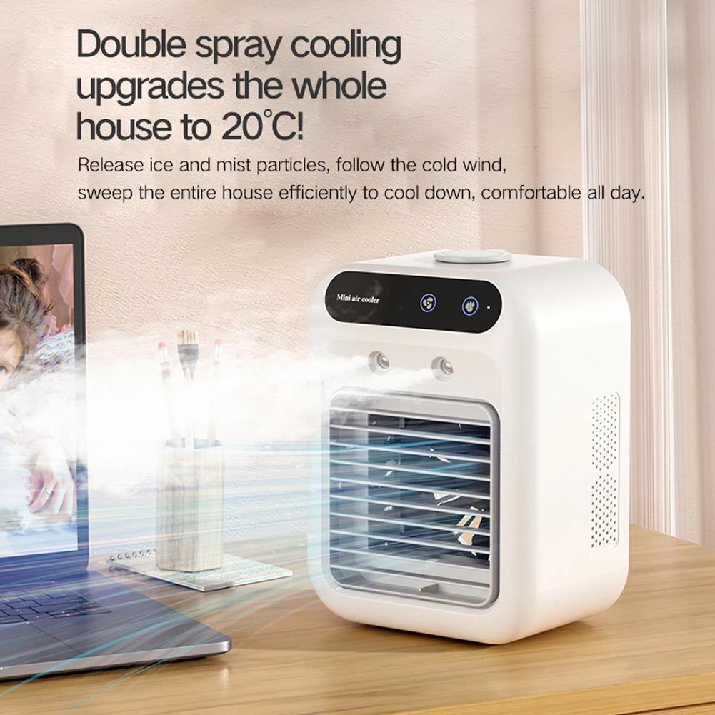 USB Spray Humidification Mini Small Air Conditioning Fan Desktop Water-cooled Fan Dormitory Mobile Electric Fan Cooling Chiller