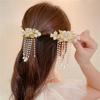 Elegant Flower Hair Clips For Women Vintage Lily Of The Valley Tassel Spring Clips Chinese Style Metal Jewelry Hair Accessories
