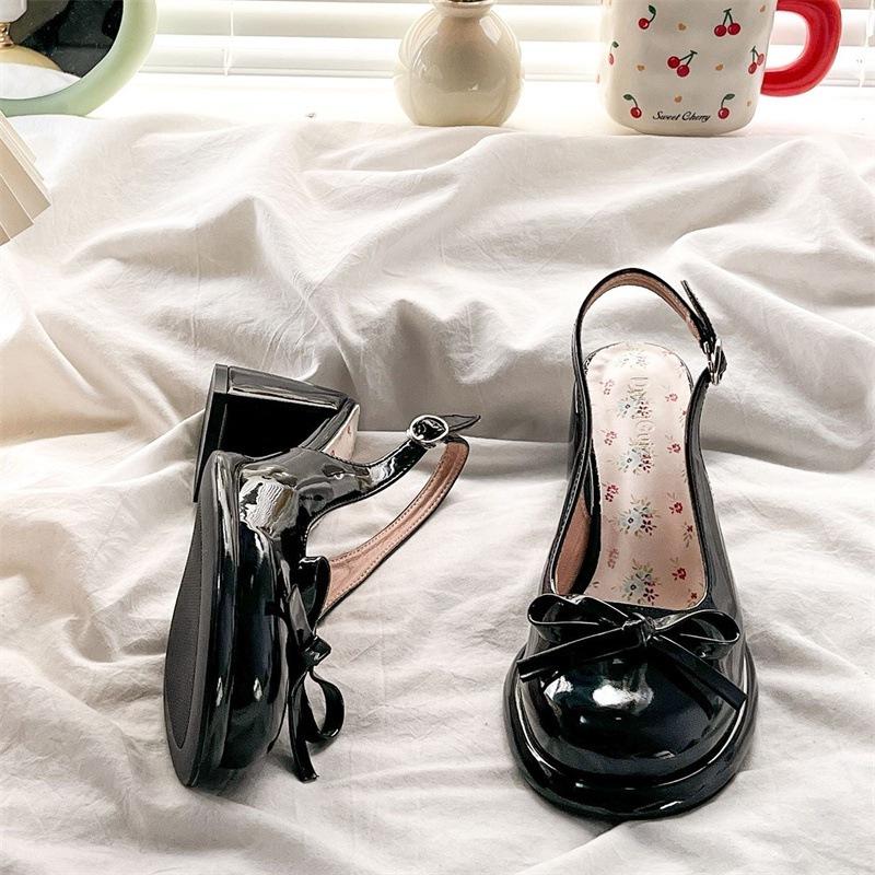Baotou Mary Jane Sandals Women's Thick Heel Beautiful High Heels Evening Style Word Belt Summer 2025 New Skirt Shoes