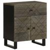 VidaXL Bedside Table Black 50x33x60 Cm Solid Mango Wood, Side Table, Bed Cabinet, Side Table for the 4017695