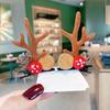 1 Pair Kids Reindeer Antler Hair Clips Soft Plush Christmas Hairpin for Baby Girl Toddler Cute Photo Prop Party Hair Accessory