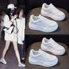 Boutique Foreign Trade 2025 Summer Casual Women's Single Shoes Muffin Bottom Round Head Fashion Sports White Shoes Women