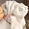 1Pairs Lovely Cozy Hairy Mink Velvet Socks Autumn Winter Hosiery Thickened Plush Warm Sleep Home Fluffy White Heart-shaped Socks