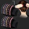 Vintage Flower Hairclips Fashion Hair Maker Bun Hair Combs Plastic Shiny Hairpins for Women Hair Accessories