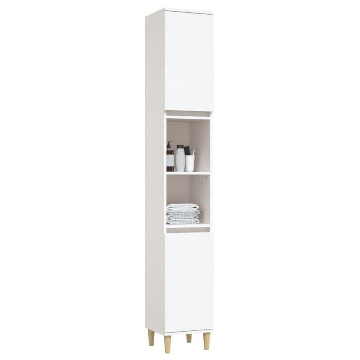 VidaXL Bathroom Cabinet White 30x30x190 Cm Engineered Wood 819788