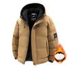 Men's Winter Warm Jackets Casual Quilted Windproof Outwear Coat With Pockets Hooded Work Jacket Windbreaker for Men Padded Thick Parka Thermal Jackets
