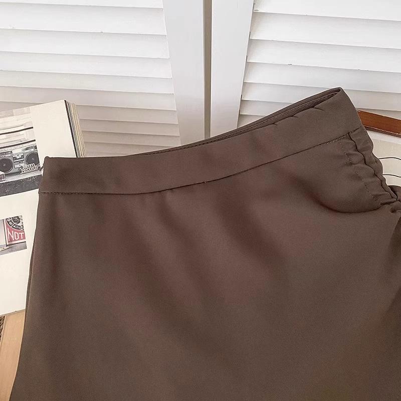 2025 Женская юбка А-силуэта с завышенной талией и плиссировкой, с завязками на шнурке