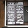 1pc Clear Plastic Cable Organizer Box, Dust-Free Desktop Storage for Cables and Accessories, Durable Material, Easy to Use