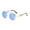 SHAUNA Retro Metal Punk Sunglasses Round Women Gothic Spring Steampunk Shades Men UV400