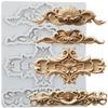 Baroque Border Silicone Molds Relief Flower Fondant Mold Cake Decorating Tools Cupcake Topper Candy Chocolate Gumpaste Mold