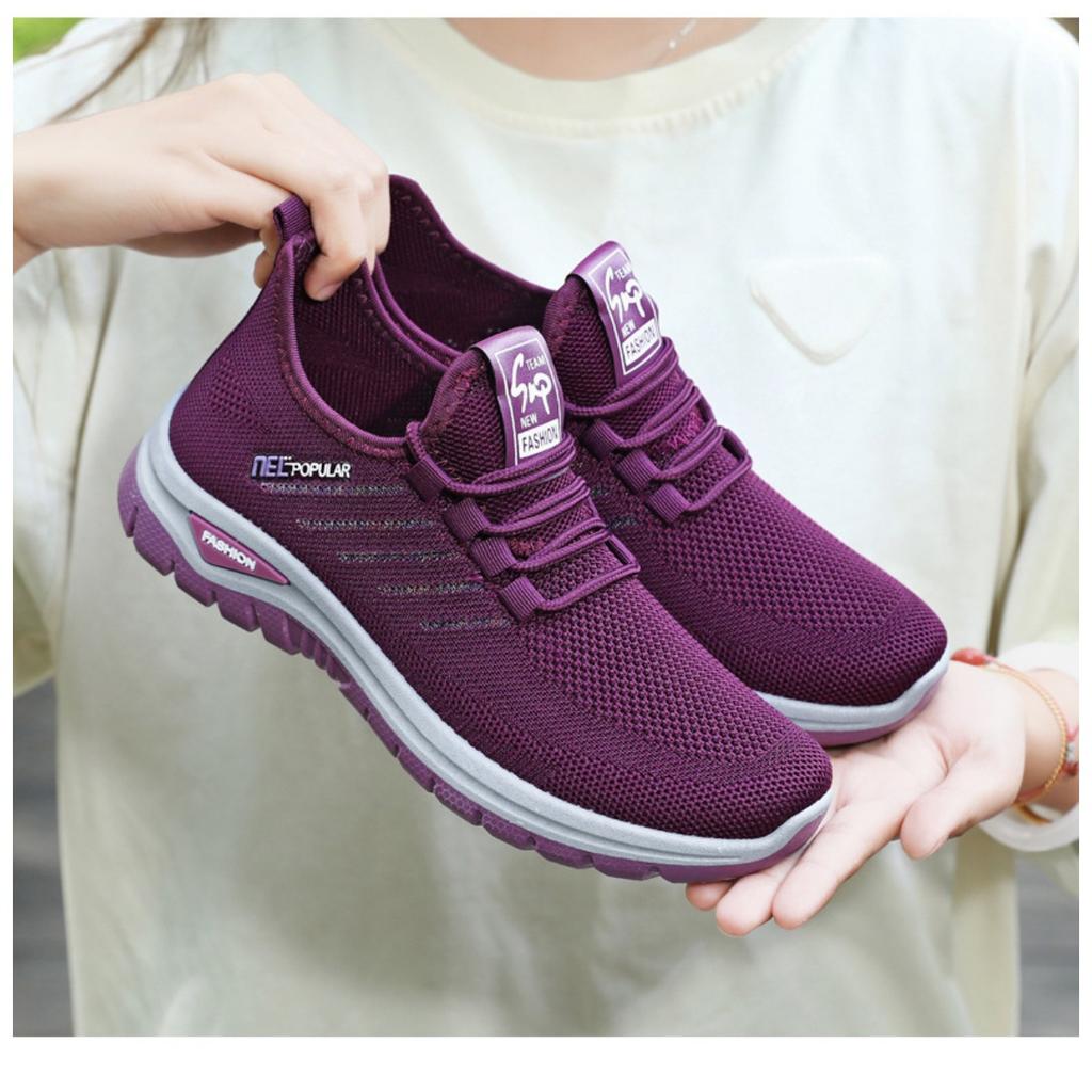 Shoes Women, Fly Woven Breathable Couple Models Casual Shoes, Versatile Soft Sole Lightweight Sports Shoes