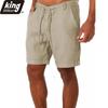 New Men's Cotton Linen Shorts Pants Male Summer Breathable Solid Color Linen Trousers Fitness Streetwear S-3XL