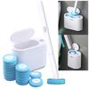 Disposable Toilet Cleaning Brush Set, Toilet Brush, Wall Mount Toilet and Bathroom Cleaning with Storage and Disinfecting Refill Heads