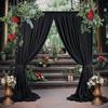 5x8/10ft Wrinkle Free White Satin Backdrop Curtains for Wedding Birthday Parties Photography Background Baby Shower Decorations
