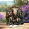 Boho Style Elephant Desk Decor 2D Flat Acrylic Ornaments Tabletop Decorations for Home Office Living Room
