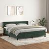 3130850 vidaXL Divan Bed and Mattress Dark Green 160x200cm Velvet