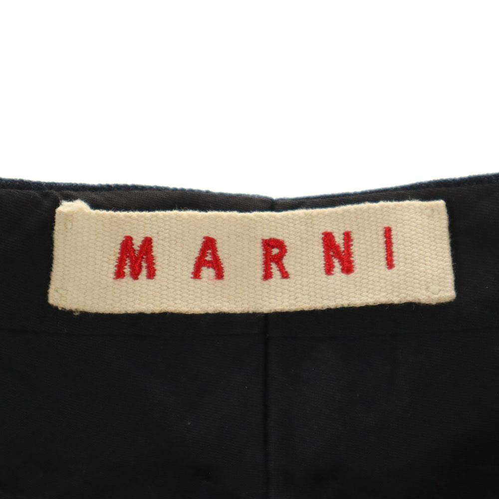 Marni Made In Italy Wool Blend Slacks Pants 38 Charcoal Navy Trouser Women Used