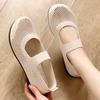 Women's Shoes ****** and Summer Old ******* Cloth Shoes Single Shoes S**t Sole Non-slip Breathable Lightweight Casual Shoes Versatile Flying Woven Sur