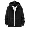2022 Men's Fleece Outdoor Plus Size Spring and Autumn Fleece Hooded Sweater Jacket