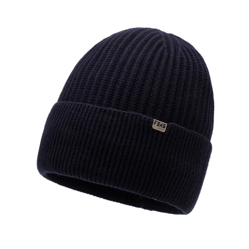 Hat Men'S Winter Thickened Warm Cover Wool Hat Ski Hat Winter Cold Cycling Knitted Hat Cold Hat