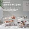 Stackable Transparent Cosmetic Storage Box with Lid, Dust-Proof for Multi-Style Makeup and Brushes